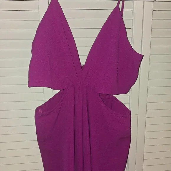 NWOT Hot Pink Cut out Cami Jumpsuit - Picture 5 of 5